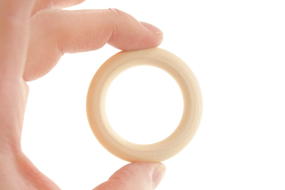 6 x Wooden Macrame Rings 55mm