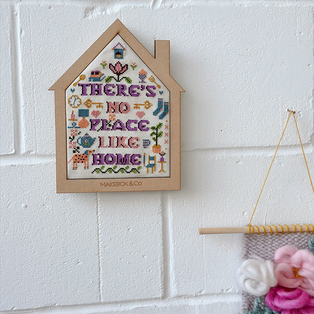 
                      
                        There's No Place Like Home Cross Stitch with wooden frame
                      
                    