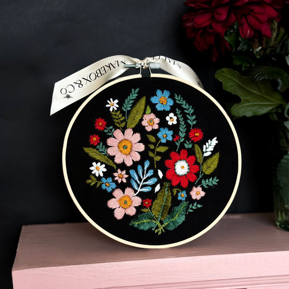 
                      
                        The Wildflower Meadow Embroidery, black, 7 inch
                      
                    