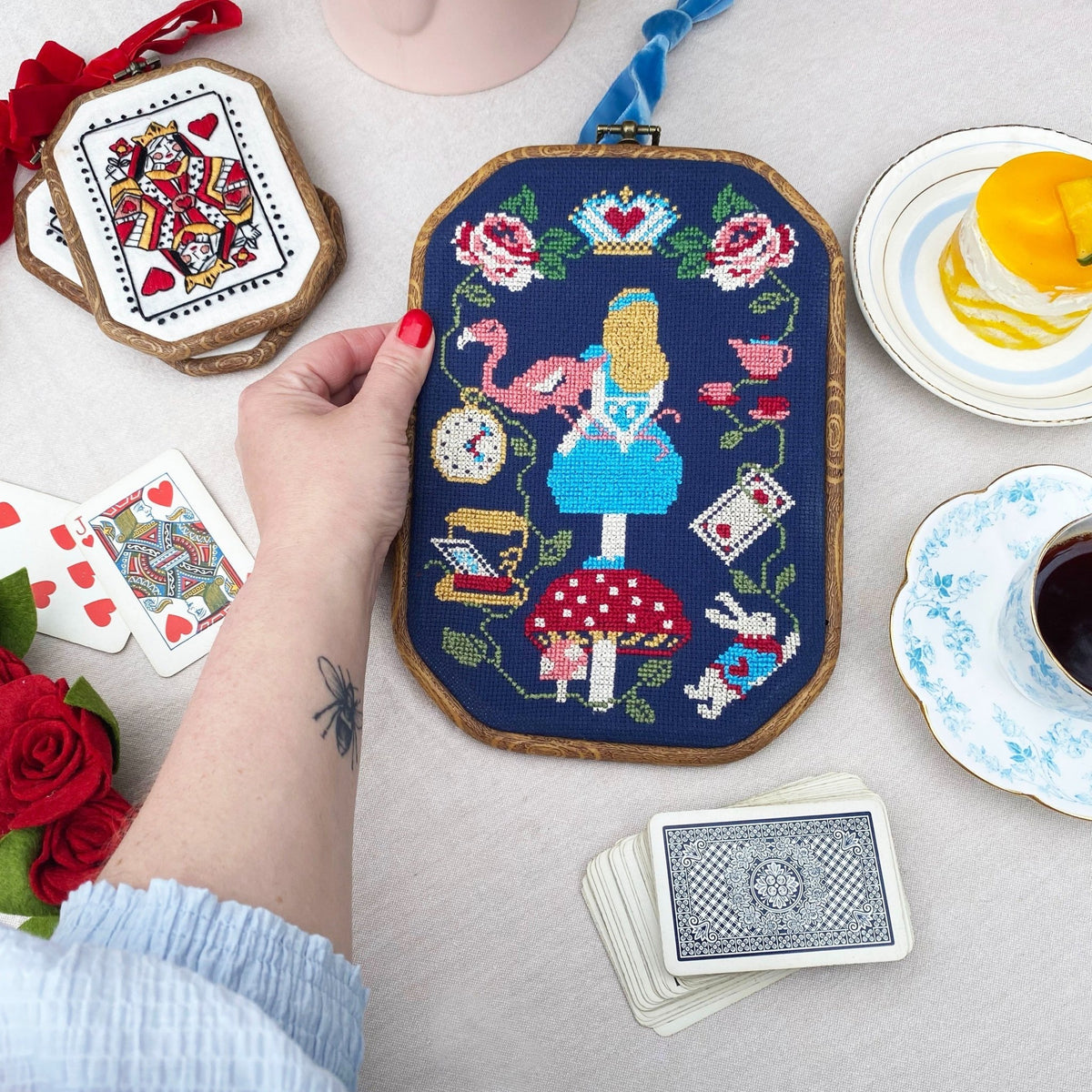 Alice in Wonderland Cross Stitch w/digital instructions - MakeBox & Co.