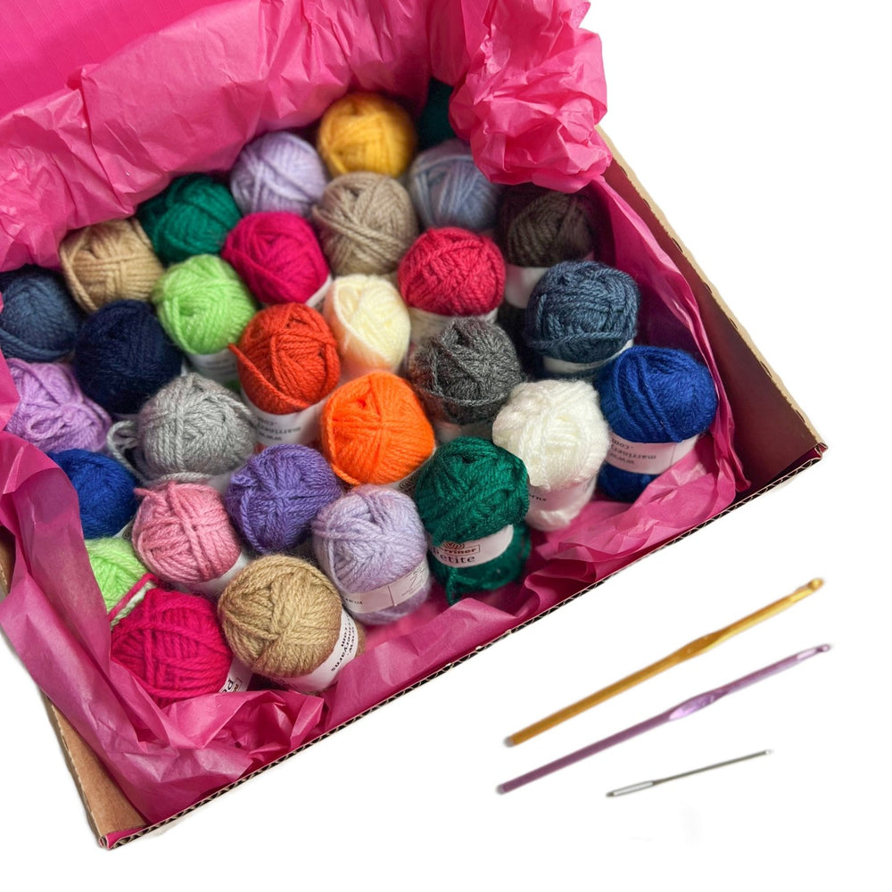 
                      
                        Bumper Box: 30 x 10gm Premium Acrylic Yarns - MakeBox & Co.
                      
                    