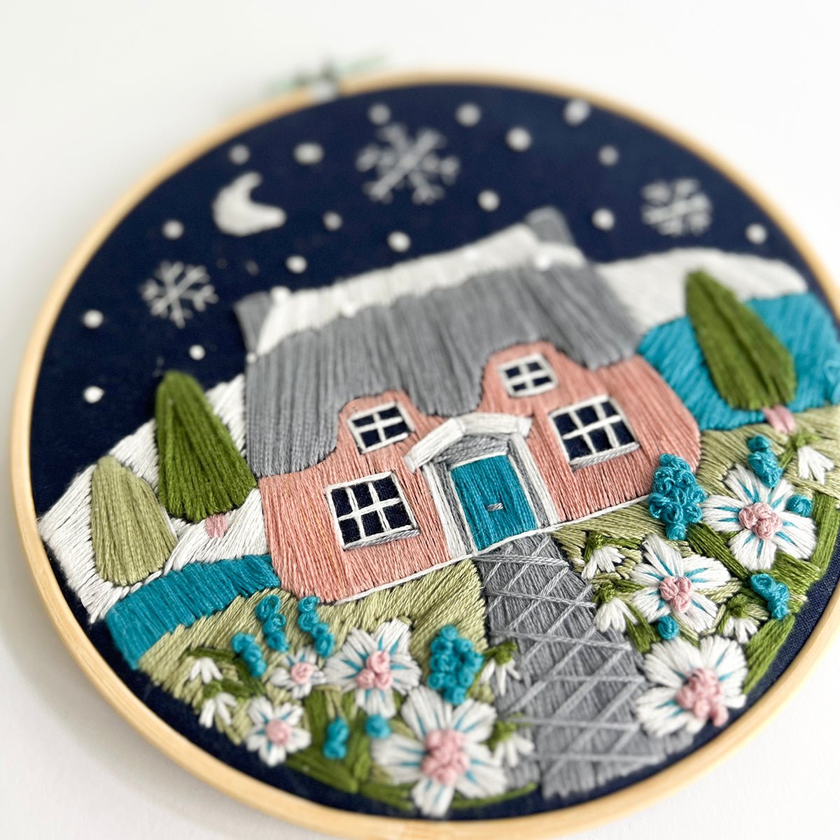 Cosy Fairytale Cottage Embroidery - MakeBox & Co.