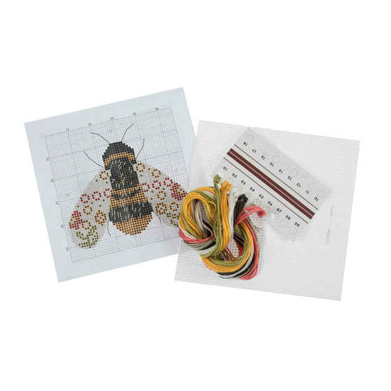 Counted Cross Stitch Kit: Bee - MakeBox & Co.
