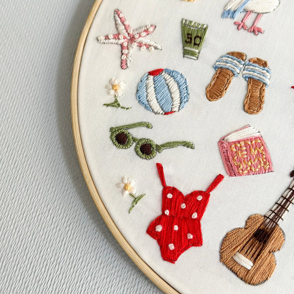 
                      
                        Embroidery Kit with hoop: 30 days of Summer Stitches - MakeBox & Co.
                      
                    