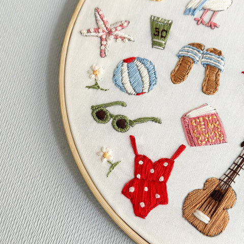 Embroidery Kit with hoop: 30 days of Summer Stitches - MakeBox & Co.