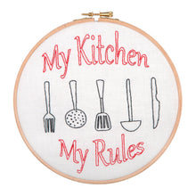  Embroidery Kit with Hoop: My Kitchen, My Rules - MakeBox & Co.