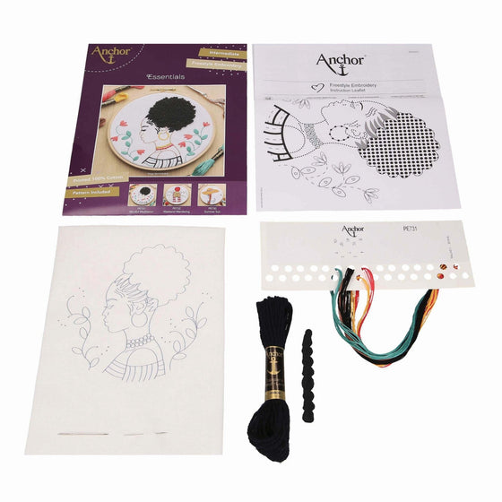 Embroidery Kit with Hoop: Stitch Your Style: Freestyle: Mindful Meditation - MakeBox & Co.