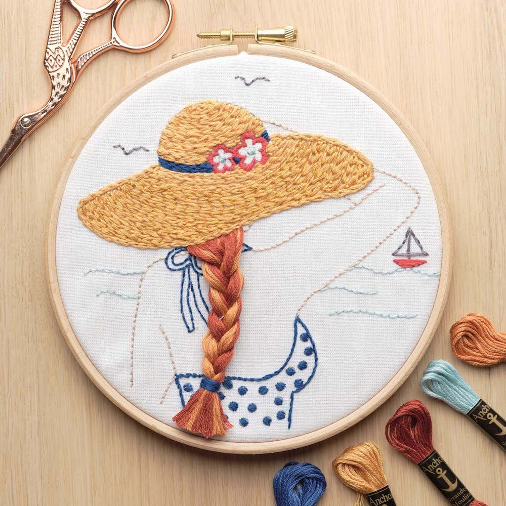 Embroidery Kit with Hoop: Stitch Your Style: Freestyle: Summer Sun - MakeBox & Co.