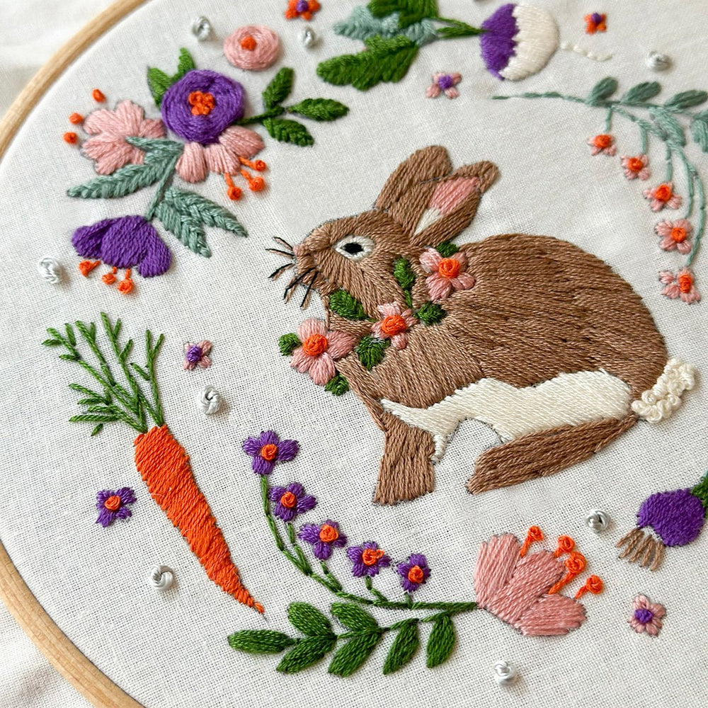 Florence Bunny & Watering Can Embroideries - MakeBox & Co.