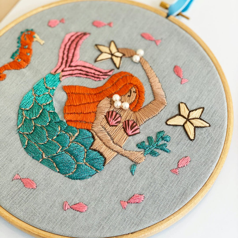 
                      
                        Martha Mermaid Embroidery w/digital instructions - MakeBox & Co.
                      
                    