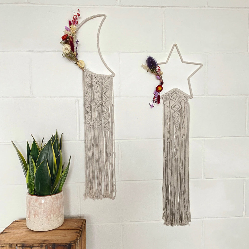 
                      
                        Moon and Stars Macramé Wall Hangings - MakeBox & Co.
                      
                    