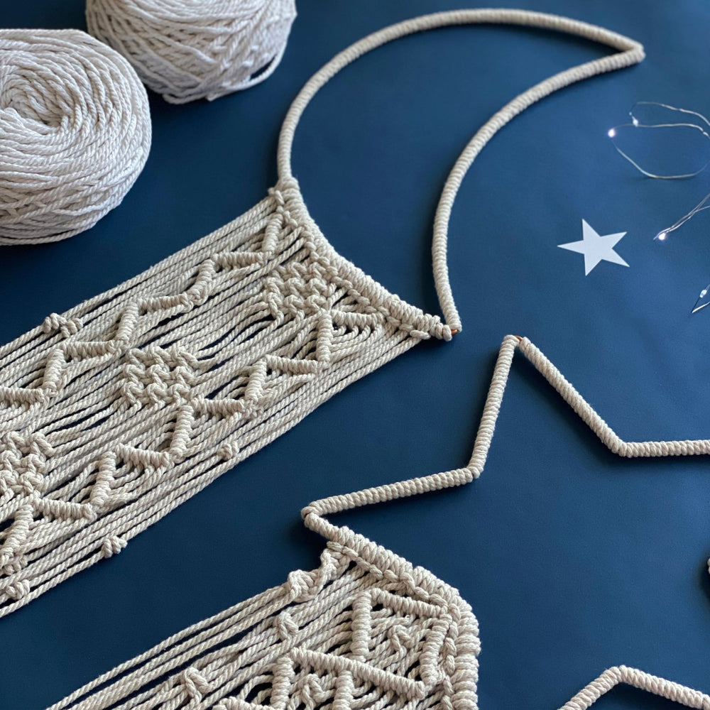 
                      
                        Moon and Stars Macramé Wall Hangings - MakeBox & Co.
                      
                    