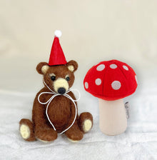  Needle Felted Bear and Toadstool Pincushion - MakeBox & Co.