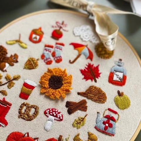 
                      
                        Load and play video in Gallery viewer, Autumn Stitches Embroidery
                      
                    