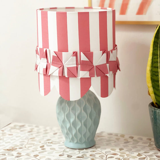 Rose Striped & Scalloped Lampshade Making Kit - MakeBox & Co.