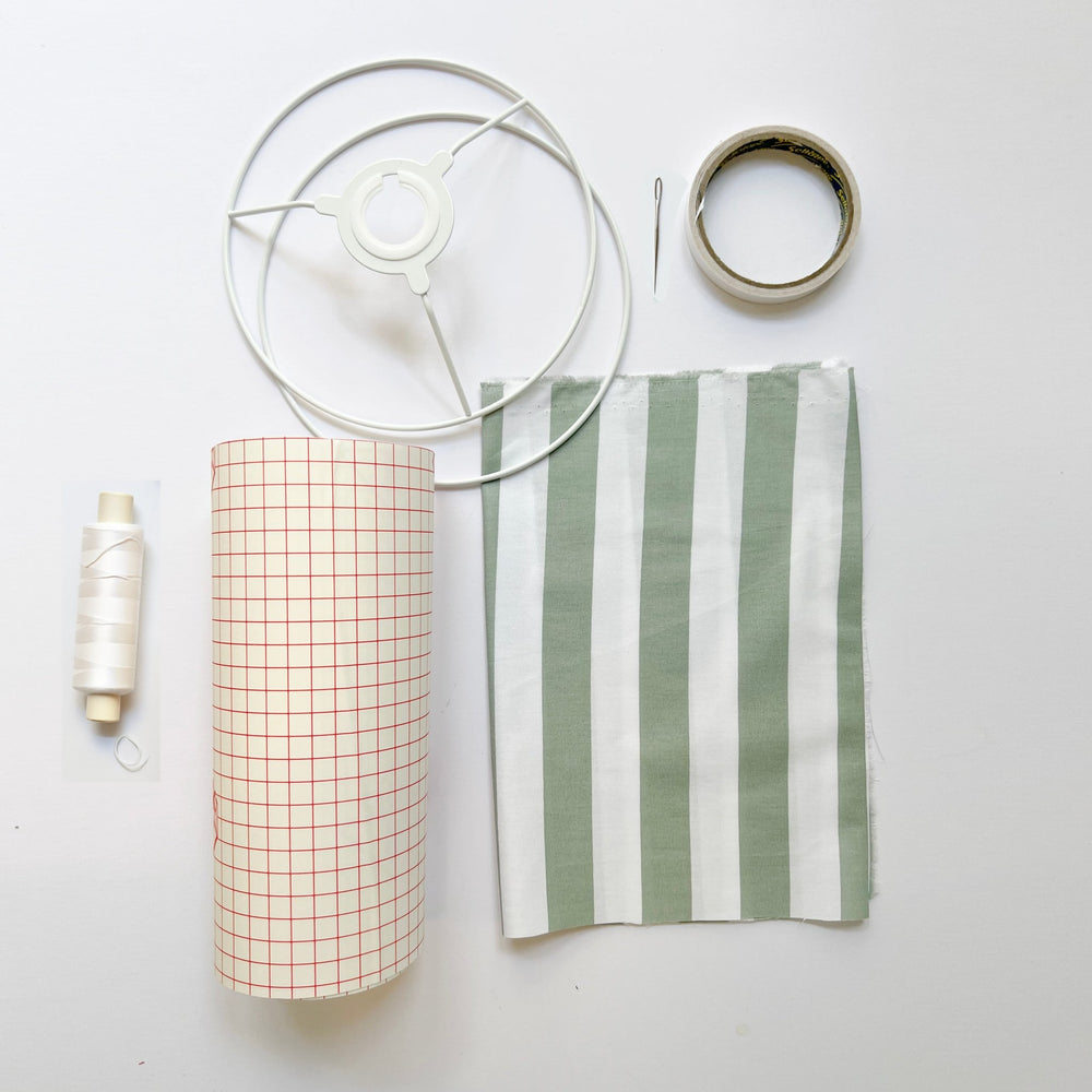 
                      
                        Sage Striped & Scalloped Lampshade Making Kit - MakeBox & Co.
                      
                    