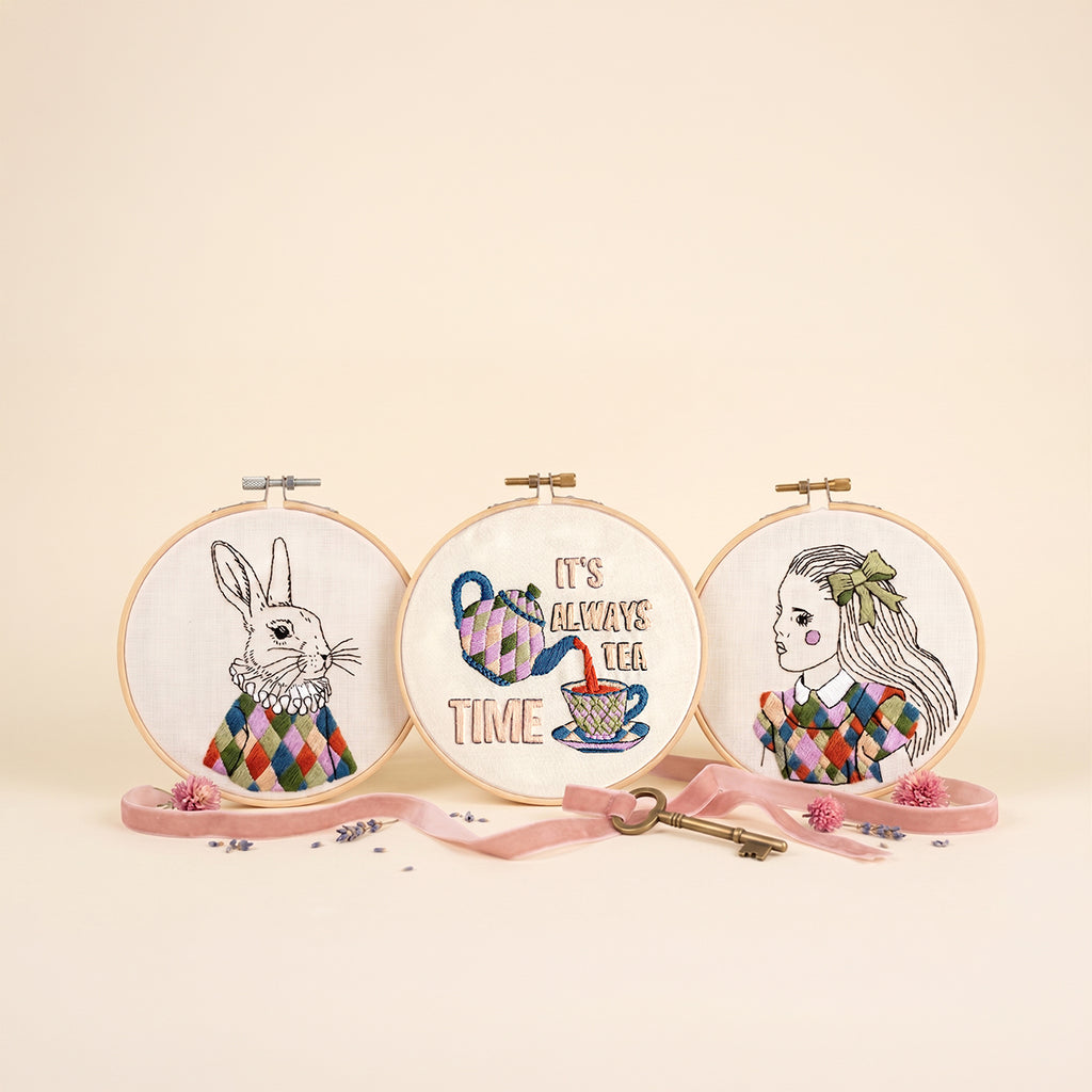 The Alice Wonderland Teatime Set- Three 7-inch hoops
