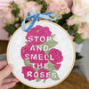 Stop and smell the Roses Embroidery - Digital Download - MakeBox & Co.