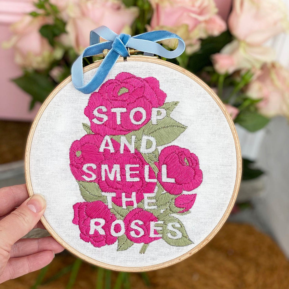 
                      
                        Stop and smell the Roses Embroidery - Materials + Digital Instructions - MakeBox & Co.
                      
                    