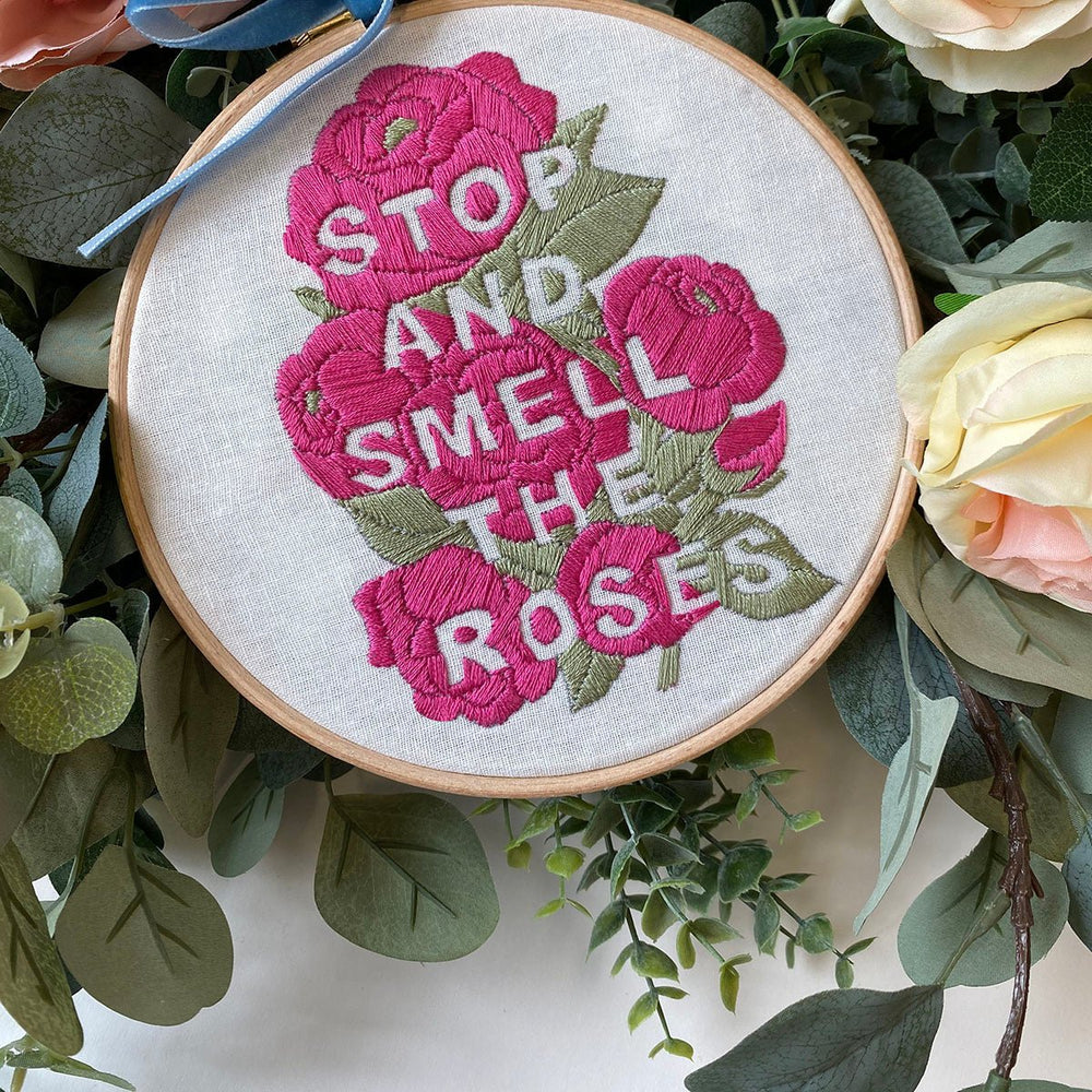 
                      
                        Stop and smell the Roses Embroidery - Materials + Digital Instructions - MakeBox & Co.
                      
                    