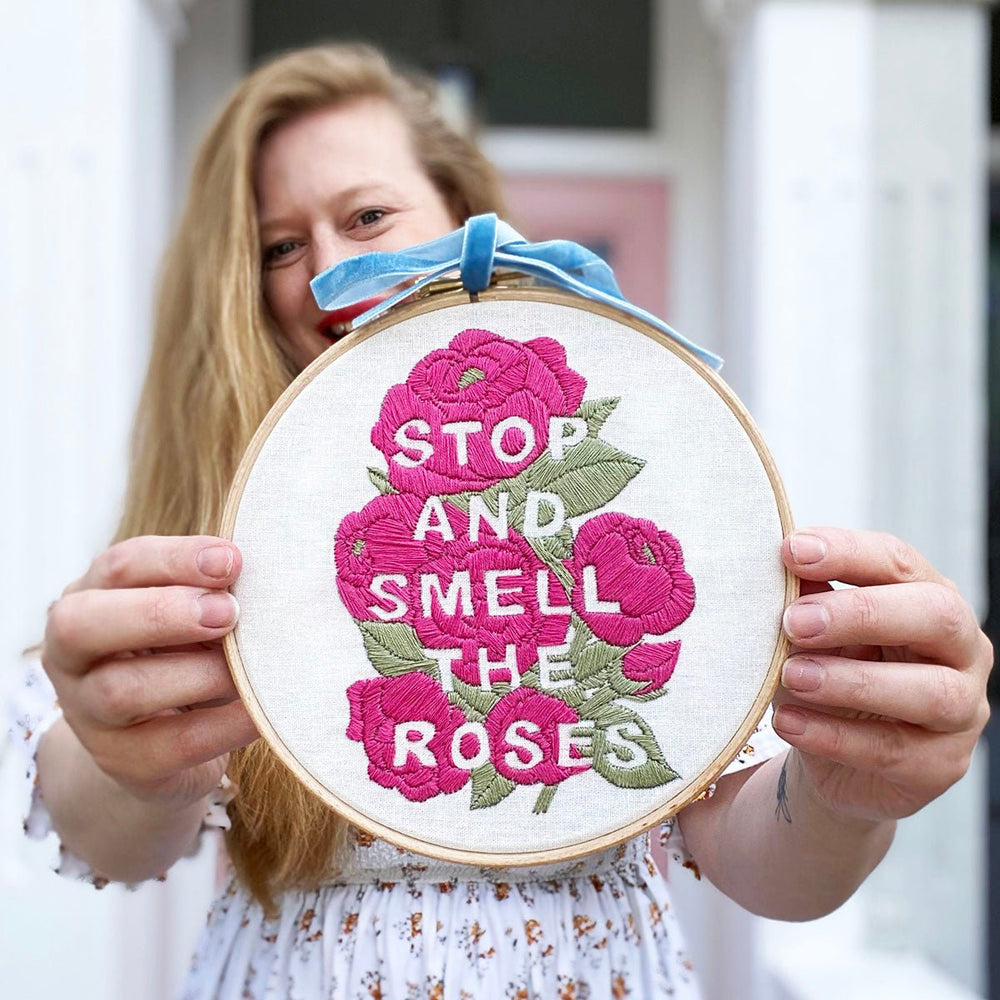 
                      
                        Stop and smell the Roses Embroidery - Materials + Digital Instructions - MakeBox & Co.
                      
                    