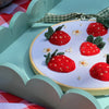 Strawberry Stumpwork Embroidery w/digital instructions - MakeBox & Co.