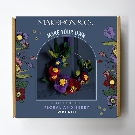 Sumptuous Floral Berry Wreath - MakeBox & Co.