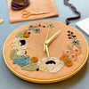 The English Meadow Embroidered Clock w/digital instructions - MakeBox & Co.
