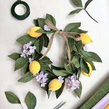  The Lemon & Lilac Crepe Paper Wreath - MakeBox & Co.