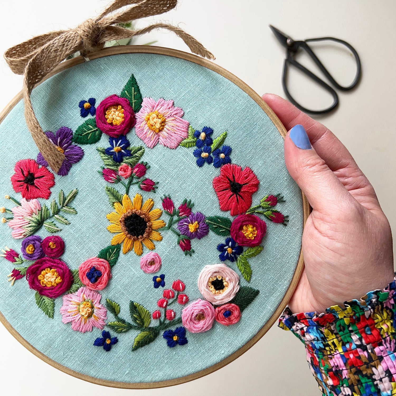 The Peace Sign Embroidery - Digital Download – MakeBox & Co.