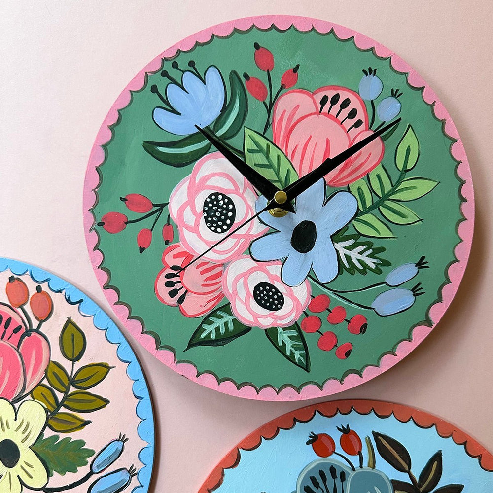 
                      
                        Tick Tick Bloom Painted Clock - MakeBox & Co.
                      
                    