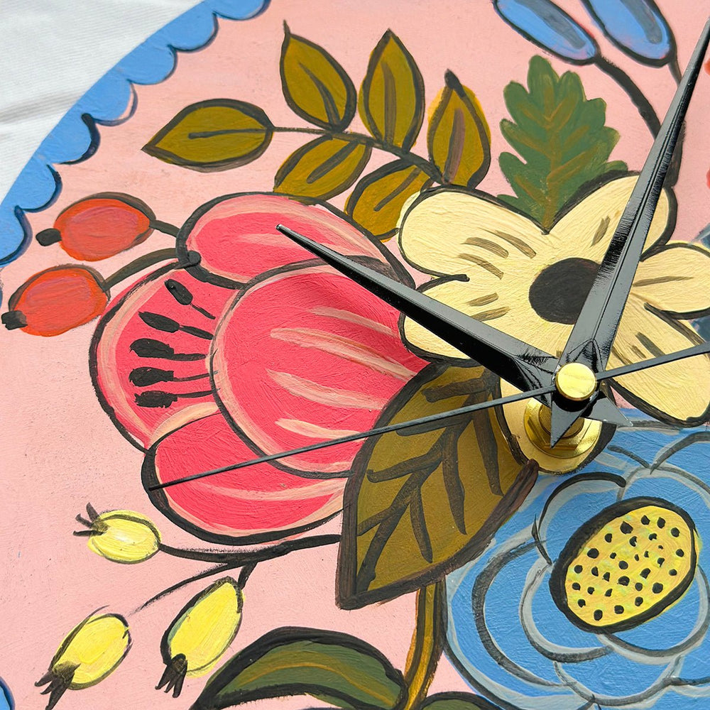 
                      
                        Tick Tick Bloom Painted Clock - MakeBox & Co.
                      
                    