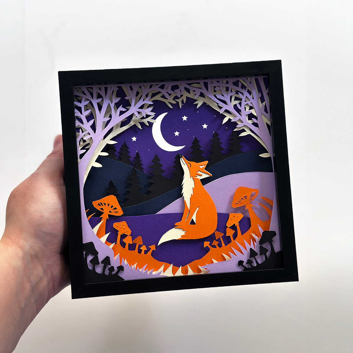 The Fox & the Moon Shadow Box