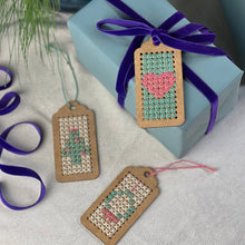  Wooden Cross Stitch Tags - MakeBox & Co.