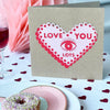 2 Large Heart Papercut Note Cards